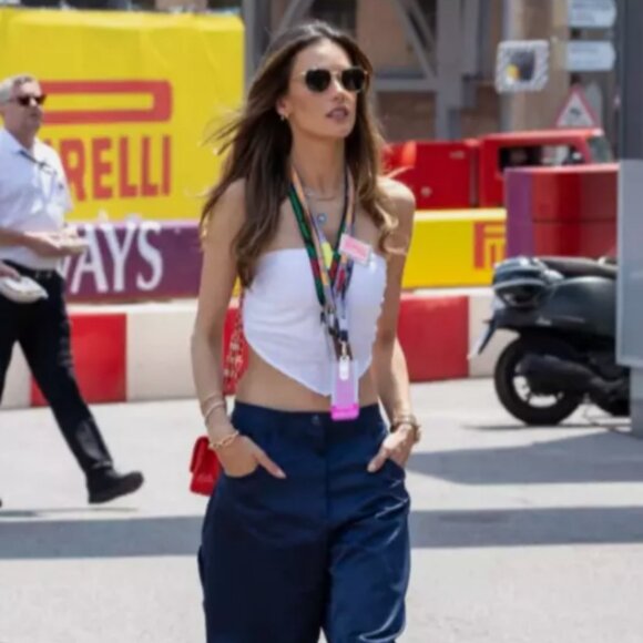 OLIVER PEOPLES ADES SUN 50mm in Blue POLAR MSRP$669 ALESSANDRA AMBROSIO\'s Fav main image 4